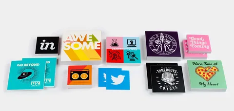 High Quality Square Stickers with 3D Printing