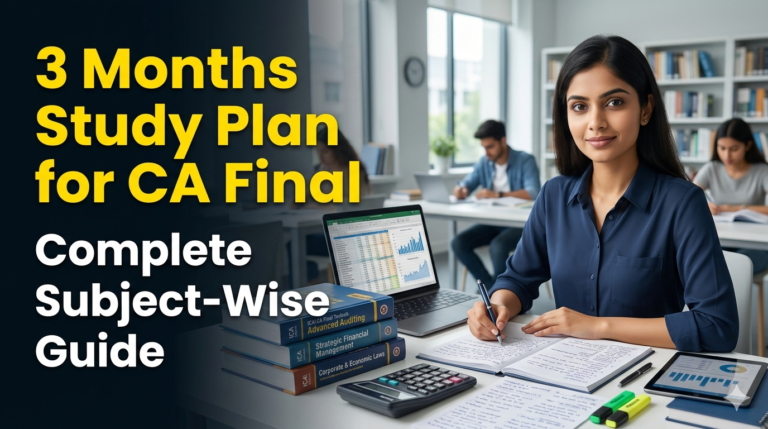 3 Months Study Plan for CA Final: Complete Subject-Wise Guide