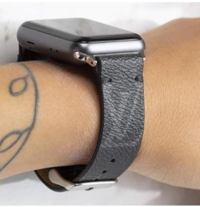 Classic Monogram Eclipse Graphite Apple Watch Band – Repurposed & Handmade