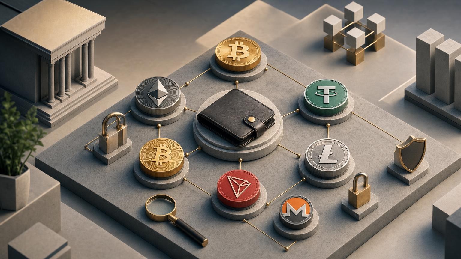 A beginner reviewing a two-pass cryptocurrency exchange safety card before confirming a wallet transaction